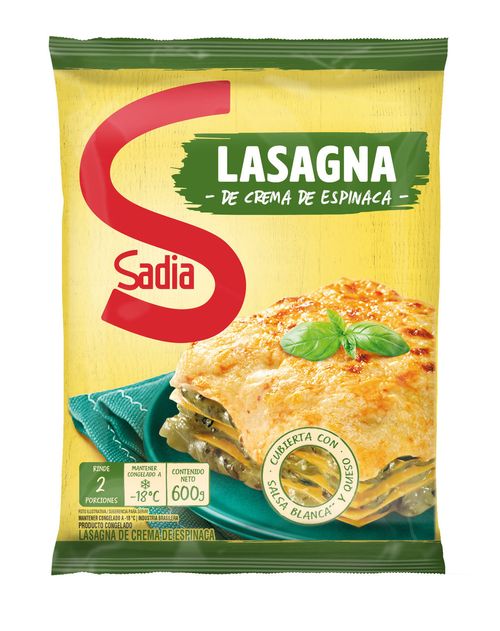 LASAGNA CREMA DE ESPINACA 600 GR